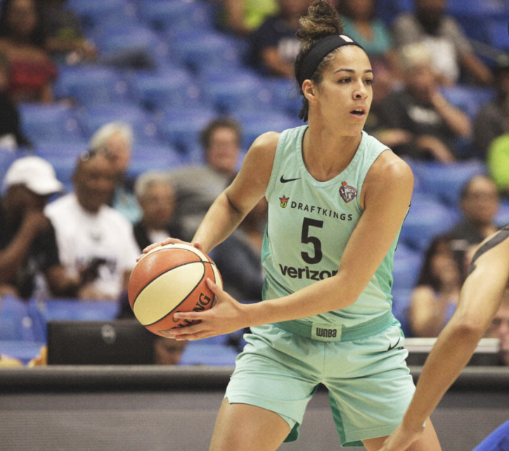 Kia Nurse holding basketball